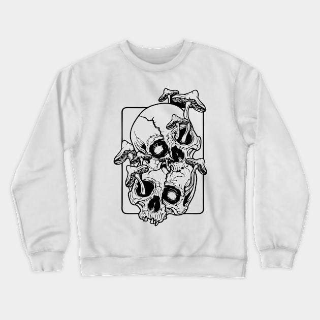 skull mashroom Crewneck Sweatshirt by Mad77store